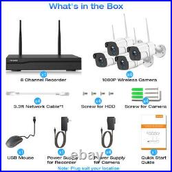 1080P 8CH Home Security Camera System Wireless NVR CCTV System Kit Night Vision