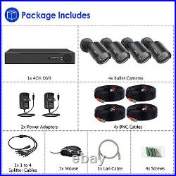 1080P CCTV Security System Kit HD 4CH HDMI DVR Home Outdoor Camera Night Vision