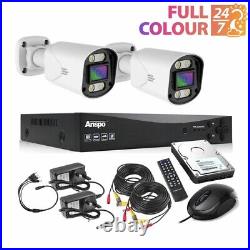 1080P HD CCTV Camera System 4CH DVR Home Outdoor Security Kit with Hard Drive UK