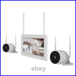 1080P HD Digital Wireless 2 Camera CCTV System with 7 Touchscreen Monitor DVR