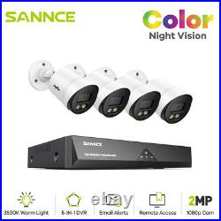 1080P SANNCE CCTV Camera System Color Night Vision 8CH DVR Outdoor Security Kit