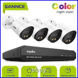 1080P SANNCE CCTV System Colorful Night Vision Camera 8CH DVR For Home Security