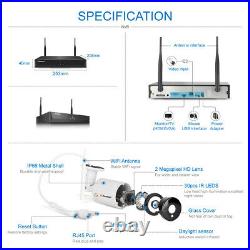 1080P Wireless Security IP Camera System Kit WIFI CCTV 5MP 4CH NVR 1TB Outdoor