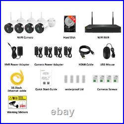 1080P Wireless Security IP Camera System Kit WIFI CCTV 5MP 4CH NVR 1TB Outdoor
