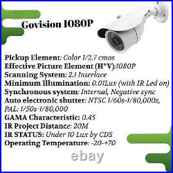 1080p Hd Cctv Camera Security System Kit 4ch Dvr Home Outdoor Ir With Hard Drive