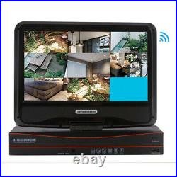 10 Wireless Monitor 4/8CH CCTV DVR Kit WIFI iP Camera NVR Security System Lot