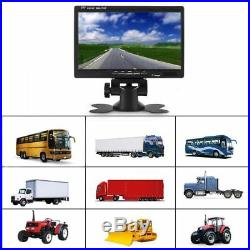 12V-24V 7 LCD Monitor Horse Boxes Truck Waterproof Dual IR Camera Reversing Kit
