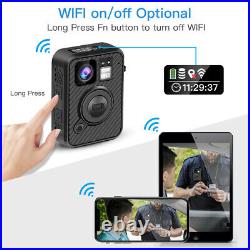1440P Body Worn Camera WiFi GPS 64GB Camcorder IR Night Vision Pocket Video Kits
