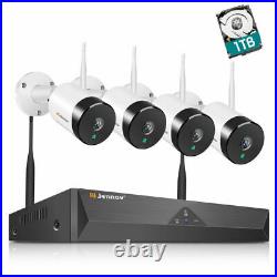 1920P Audio Wireless NVR Wifi 5MP Security Camera System Outdoor CCTV IR Kit