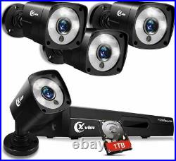 1TB 8CH 1080P DVR Home Security CCTV System Full Color Night Vision Camera Kit