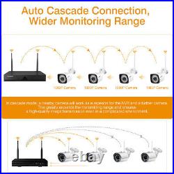 1TB 8CH Wireless CCTV 1080P DVR Kits Outdoor WiFi IP Camera Security NVR System