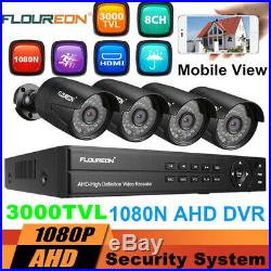 1TB HDD 8CH 1080N 5IN1 AHD DVR Outdoor 3000TVL Camera CCTV Security System Kits