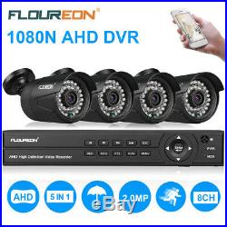 1TB HDD 8CH 1080N AHD DVR Kit Outdoor 3000TVL 1080P Camera Security System IP66