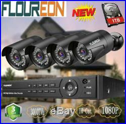 1TB HDD 8CH 1080N DVR Recoder CCTV 3000TVL 1080P 2MP Security Camera System Kit