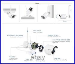 1TB SANNCE WLAN Wireless Wifi 8CH NVR 1080P CCTV Camera System Security Kit IR