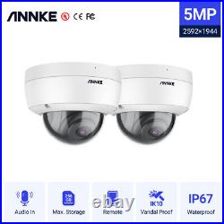 2Pcs ANNKE 5MP PoE CCTV Security Camera Outdoor Night Vision Dome For IP NVR Kit