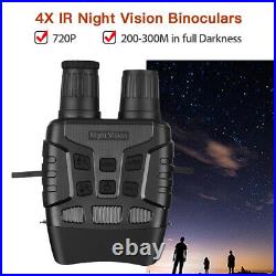 2.3 Screen 4X Zoom IR Night Vision Binoculars FOV 10° Photos Videos Camera Kit