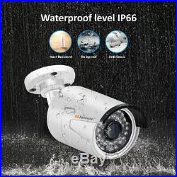 3MP 4CH NVR POE IP CCTV Camera Security System Kit Outdoor Audio IR Night Vision