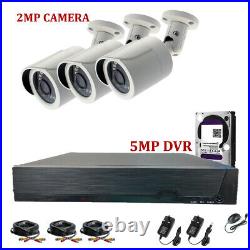 4CH 1080P CCTV DVR HDMI Outdoor 3000TVL Camera Home Video Security System Kit IR