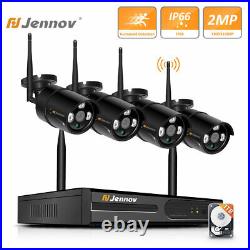 4CH 1080P Wireless Security IP Camera System Kit CCTV NVR 1TB WiFi Audio Outdoor