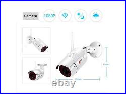 4CH 7''NVR HD 1080P IP Wireless CCTV Security Camera System IR Outdoor Kit Home