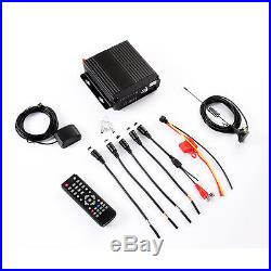 4CH AHD Car Mobile DVR Wifi 3G GPS Realtime + 4 IR Night Vision Camera Cable Kit