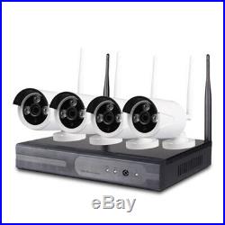 4CH Wireless CCTV 1080P DVR/NVR Kit 1080P Outdoor WiFi IP Camera Security System