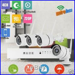 4CH Wireless NVR Kit 720P Smart Home WIFI IP Security Camera Steward CCTV System