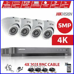 4DVR Hikvision 4K 1080P HD 5MP NightVision Outdoor Home Security CCTV System Kit