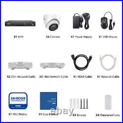 4K ANNKE CCTV Security System POE Audio IP Camera 8CH Video NVR Night Vision Kit