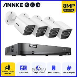 4K ANNKE CCTV System 4CH DVR Night Vision Security Camera AI Human Detection Kit