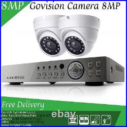 4K CCTV SYSTEM Govision 8MP UHD DVR 4CH OUTDOOR ULTRA HD CAMERA SECURITY KIT UK