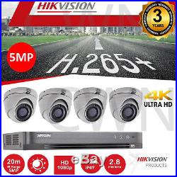 4K Hikvision CCTV Kit 1080P 5MP Night Vision Outdoor DVR Home HD Security System