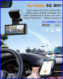 4K Sony Dual Dash Cam 3.16Touch Screen WiFi GPS 2K Car Camera Night Vision 64GB