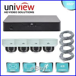 4MP Full HD Uniview IP Network CCTV Outdoor Dome Camera Full Kit 30m Nightvision
