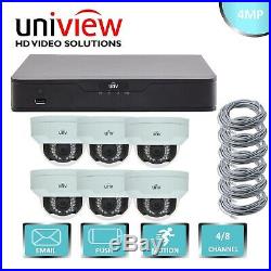 4MP Full HD Uniview IP Network CCTV Outdoor Dome Camera Full Kit 30m Nightvision