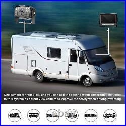 4Pin 20M 8 HD Monitor IR Waterproof Reversing Camera Kit for Caravan RVs Truck