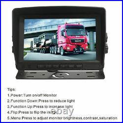 4Pin 20M 8 HD Monitor IR Waterproof Reversing Camera Kit for Caravan RVs Truck