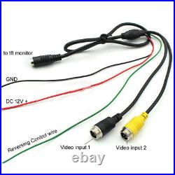 4Pin 20M 8 HD Monitor IR Waterproof Reversing Camera Kit for Caravan RVs Truck