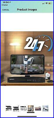 4 Camera CCTV System HD 1080P 4CH DVR Home Surveillance Kit Night Vision Sansco