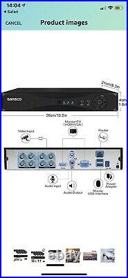 4 Camera CCTV System HD 1080P 4CH DVR Home Surveillance Kit Night Vision Sansco