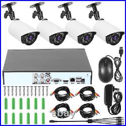 4 Camera Waterproof 1080P Home Security Camera System Kit H. 265 4CH DVR Outdoor