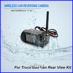 4 Wireless Car Reversing Camera + 7 LCD Monitor Rear View Kit for Truck Bus Van