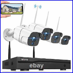 4 Wireless WiFi CCTV Security Camera System Kit HD 1080P 8CH NVR Home Outdoor