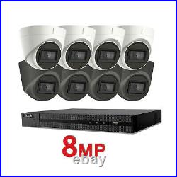 4k Cctv System Hikvision 8mp Uhd Dvr 8ch Outdoor VIVID Hd Camera Security Kit Uk