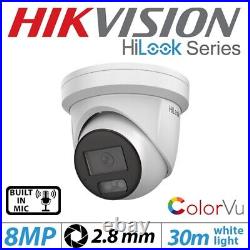 4k Cctv System Hikvision Hilook Ip Poe 8mp 4ch 8ch Nvr Dome Camera Kit Outdoor