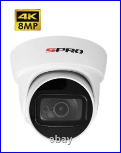 4k Cctv System Kit Spro 2 Cam Turret Built In MIC Outdoor 1tb Hdd Included
