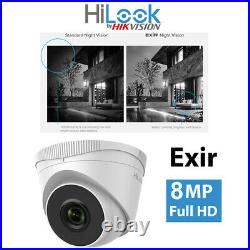 4k Hikvision Cctv System Ip Poe 8mp Audio MIC Camera Nightvision Security Kit