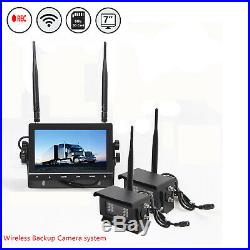 4x Wireless Car Reverse Camera IR Night Vision & 7 TFT LCD Color Monitor kits