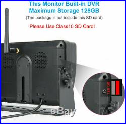 4x Wireless Reversing Camera 1080P Digital DVR Monitor Kit 7 HD Quad Screen+32G
